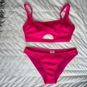 Hot pink bikini